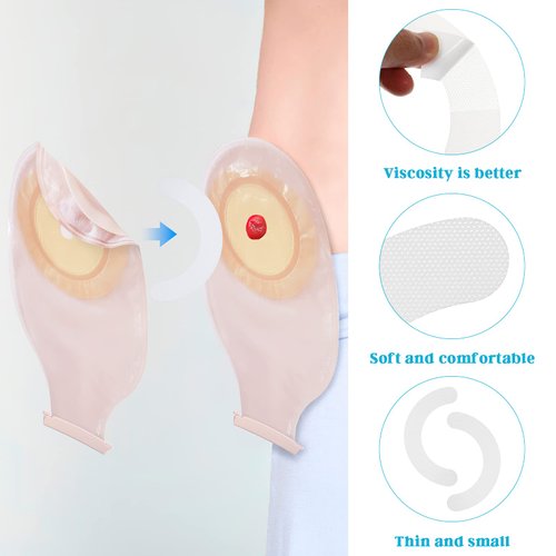 Healifty 40Pcs Ostomy Barrier Tape Elastic Ostomy Supplies Ostomy Barrier Strips Skin Barrier Strips for Ostomy Bag Colostomy Bags