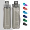 Opard Peak Water Bottle 20 Oz BPA Free Tritan Plastic Leak Proof Flip Top for School Kids Sports Gym Yoga Camping (Clear Grey)