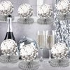 12PCS Disco Theme Party Honeycomb Centerpieces 70s Birthday Party Decorations 70s Disco Party Table Toppers Disco Ball Party Table Centerpieces for Silver Disco Back To 70s Party Supplies (Not Ball)