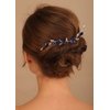 Denifery Blue Hair Comb Sapphire Color Hair Comb Blue and White Hair Comb Darc Blue Hair Comb Bridal Hair Comb Blue Hair Accessories