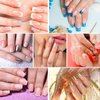 1734 Pieces French Tip Nail Art Stickers - 8 Designs Self-Adhesive French Manicure Strips Stickers Nail Art Tips Guides Decals for DIY Decoration Stencil Tools (48 Sheets)