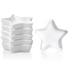 Star Soy Sauce Dish - Delling Dipping Bowls/Dish, Ceramic Dipping Sauce Cups for Soy Sauce, Sushi Sauce, Condiment, BBQ, Small Pinch Bowls, Set of 6, White, 1.2 Oz for America Anniversary