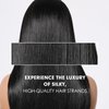 Allbell Synthetic Lace Front Wig 28Inch Long Black Wigs for Women Long Straight Black Wig with Baby Hair Free Part 13×4 Frontal HD Lace Wig Heat Resistant Fiber