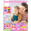 Walenty Toddler Busy Board Montessori Toys for 1 2 3 4 Year Old Girl Birthday Gifts, Busy Book Sensory Learning Toys for Toddlers 1-3, Educational Activities Airplane Car Travel Toys for Ages 2-4 Girl