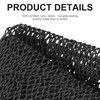African Long Bathing Net Sponge Long Net Shower Body Scrubber Back Scrubber Skin Smoother Net Bathing Sponge for Daily Use or Stocking Stuffer (Black)