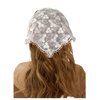 GORGLITTER Women's Lace Headband Floral Triangle Head Scarf Boho Hair Bandana White One-Size