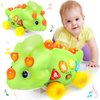Dinosaur Crawling Toys for 1 Year Old Boy, Musical Baby Toys for 6-12 Months, Early Development Learning Toys for 12-18 Months Boys Girls, Birthday Gifts for 1-2 Year Old Toddlers