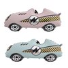 Race Car Balloons Racing Car Foil Balloon Birthday Party Decorations Race Car Theme Party Decorations Kids Boy Racing Party Supplies 2PCS (Blue and Pink)