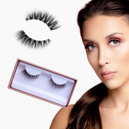 Short False Eyelashes Vegan Silk Natural Lashes Wispy No Trim 3/4 Clear Band Easy Apply Lashes 10mm Eyelashes Cat Eye Lashes C Curl Short Lashes