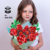 SIENON Rose Flower Building Set-10pcs Rose Flowers & 2pcs Leaves Botanical Collection, Artificial Flowers for Home Décor, Roses Bouquet Building Kit for Valentine’s Day Christmas Birthday Anniversary