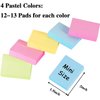 50 Pads Mini Sticky Notes 1.5X 2 inch, Small Self-Stick Note, Bulk Tiny Pads for Office, School, Home, 100 Sheets/Pad, 4 Pastel Colors, Pink, Yellow, Green, Blue