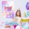 NEBURORA Pin The Horn on The Unicorn with 30 PCS Horns Birthday Party Supplies for Girls Birthday Christmas Party Game for Kids