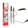 Microblading Eyebrow Pencil, Brow Gel Clear, 2 in 1 Clear Brow Gel Eye Brow Pen for Women, Curved Eyebrow Pen, Eye brow Tinting Kit, Gel Para Cejas, Natural Hair-Like Brows, Last All Day (Dark Brown)