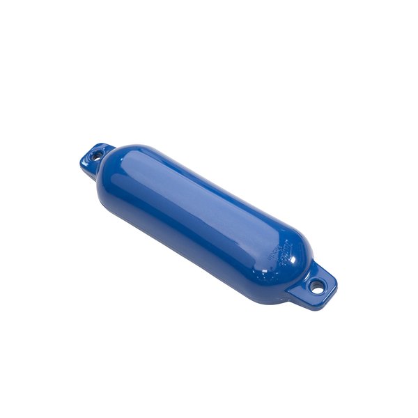Taylor Made Hull-Gard Inflatable Boat Fender, Mid Atlantic Blue (5.5" x 20"), Unique Oval Shape, Molded Football Needle Inflation Valve, Seamless Construction, Double Eyelets - 41022