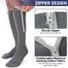 4 Pairs Men Zipper Compression Socks,Colorful 20-31mmhg Compression Stockings with Zipper for Men Women Swelling,Edema,Travel,Sports,Nursing