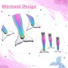 Honoson 4 Pieces Mermaid Nail Clipper Set Stainless Steel Nail Cutter Cute Nail Clippers Sturdy Fingernails and Toenail Cutter with Nail File Birthday Stocking Stuffers Christmas Gifts for Women