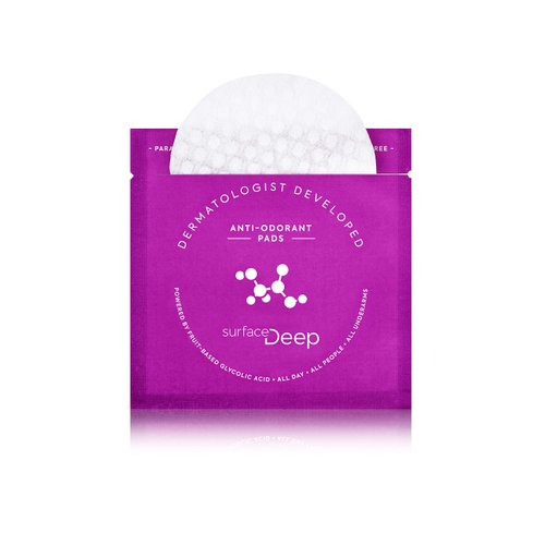 Surface Deep Deodorant Wipes, Dermatologist Developed & Patented, Anti-Odorant Body Wipes, Natural Deodorant, Travel Friendly Deodorant, Perfect Travel Deodorant Women/Men, Individually Wrapped, 30PK