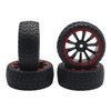 4Pack ShareGoo OD 2.55" 12mm Hex Wheel Rims & Rubber Tires Set Compatible with HSP Redcat HPI Tamiya 1/10 RC On-Road Touring Drift Car
