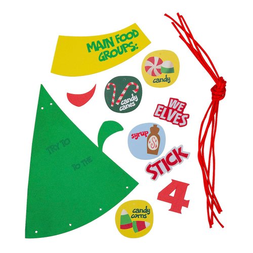 Fun Express Elf Four Food Groups Christmas Mobile Craft Kit - Makes 12