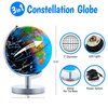 USA Toyz Illuminated Globe for Kids Learning- Globes of the World with Stand 3-in-1 STEM Kids Globe, Constellation Night Light Desk World Globe Lamp Built-in LED Light, Non-Tip Metal Base, 9.75” Tall