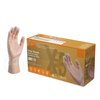 X3 Clear Vinyl Disposable Industrial Gloves, 3 Mil, Latex & Powder-Free, Food-Safe, Non-Sterile, Smooth, Small, Box of 100