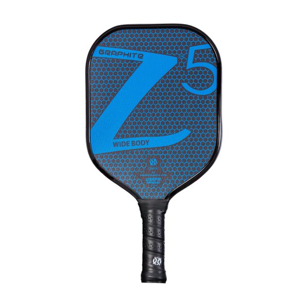 ONIX Graphite Z5 Pickleball Paddle (Graphite Carbon Fiber Face with Rough Texture Surface, Cushion Comfort Grip and Nomex Honeycomb Core for Touch, Control, and Power),Blue