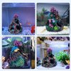 PINVNBY Coral Aquarium Decoration Fish Tank Resin Rock Mountain Cave Ornaments Betta Fish House for Betta Sleep Rest Hide Play Breed