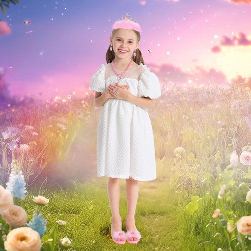 Mastom Princess Dress Up Shoes Set, Toddler Pretend Jewelry Boutique Kit, Girls Role Play Dress Up Toys, Princess Shoes Crown Necklace Earrings Ring Gift Set for Little Girls Aged 3-6 Years Old