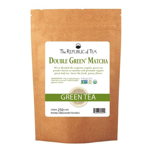 The Republic of Tea Double Green Matcha, 250 Tea Bags, Gourmet Blend of Organic Green Tea And Matcha Powder