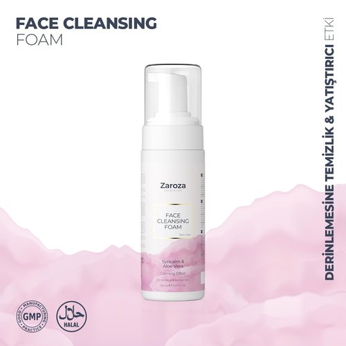 Zaroza Face Cleansing Foam Soothing & Hydrating Gentle Cleansing, Daily Cleaning of Sensitive and Normal Skins, 5 fl oz / 150ml
