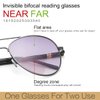 2 Pairs Invisible Bifocal Reading Sunglasses UV400 Protection Spring Hinge Sun Readers Anti Glare Blue Light Blocking Glasses for Men Women Sports Driving Safety Eyeglasses Tinted Shades Eyewear 1.5