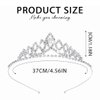 Kilshye Rhinestone Tiara Headband Silver Crystal Princess Tiaras Birthday Crown Headdress for Girls