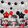 41Pcs Bowling Birthday Party Decorations Set, Happy Birthday Bowling Banner Garlands Foil Balloon, Glitter Bowling Cake Topper Strike Up the Fun Party Supplies