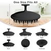Meartchy Silicone Scalp Massager Shampoo Brush, Scalp Brush for Hair Growth & Dandruff Removal, Hair Scrubber Scalp Stimulator Exfoliator Brush with Soft Bristles for Wet Dry Scalp Care (Black)