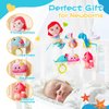 Koty Carseat Toys Hanging, Blue Mermaid Stroller Toys for Babies 0-6 Months, Baby Car Seat Toy with Crinkle, Teether, Music Box, Rattle, BB Squeaker for Babies Boys Girls Gifts (Blue Mermaid)
