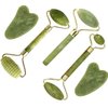 fuvooi Jade Gua Sha Facial Massager Set - 5 in 1 Skin Care Tools With Roller and Massager