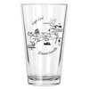 Corkology Cape Cod Pint Glass, 1 Count (Pack of 1), Clear