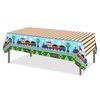 Adirasenotek 3Pcs Freight Train Party Tablecloths,Train 87" Lx51 W Rectangular Plastic Table Covers,Kids' Party Disposable Tablecloths for Decoration,Birthday Party,Baby Showers
