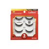 Laflare 3D Cashmere False Eyelashes 3 pcs Multipack, Ultra Soft, Glam, Wispy, Fresh, Luxurious, Cruelty-Free, Reusable, 100% Cashmere Texture, Fake Eyelashes 3 Pairs Eco Pack (F83X3P)