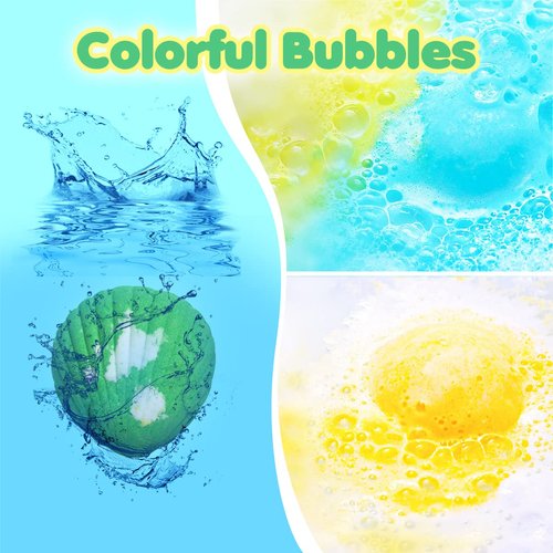 Bath Bombs for Kids with Surprise Toys Inside for Girls Boys - 12 Shell Kids Bath Bombs Gift Set, Handmade Bubble Bath Fizzes Bomb for Chrildren Birthday Christmas and Party Favor