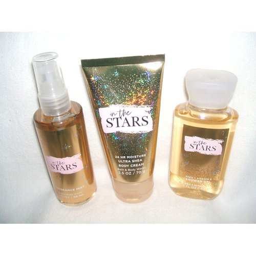 IN THE STARS 3 fl oz, fragrance mist, 3 fl oz, shower gel, 3 fl oz, body lotion travel size BNB