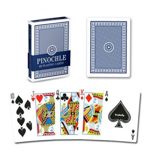 Single Blue Deck Pinochle Playing Cards by Brybelly