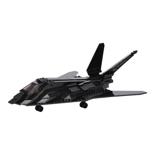 Ultimate Soldier Stealth Fighter Jet Military Building Kit, Black