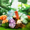 Silipull 12 Pcs Dinosaur Party Favors Cute Plush Dinosaur Stuffed Animals Set, 6 Small Dino Plushies with 6 Mini Dinosaur Egg Bags for Boys Girls School Birthday Gifts Operation Christmas Bulk Items