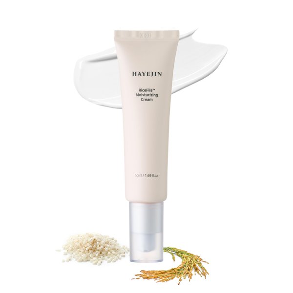 HAYEJIN RiceFila Rice Moisturizer Face Cream | Day and Night Moisturizer for Face Hydrating Face Cream Natural Rice Vegan Face Moisturizer for Dry Skin | K Beauty Face Lotion Rice Cream (1.69 Fl. Oz)