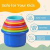 Tiny Tinker Stacking Cups Baby Toy Educational Cup Stacking Set 8-Pc Stackable Cups with Number Rainbow Nesting Cups for Babies 6-12 Months Stacking Cups for Toddlers 1-3 Perfect for Indoor/Outdoor