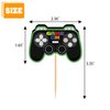 Video Game Controllers Cupcake Toppers 48 Pcs Gaming Themed and Food Decorations for Kids Gamepad Birthday Party Supplies Favors