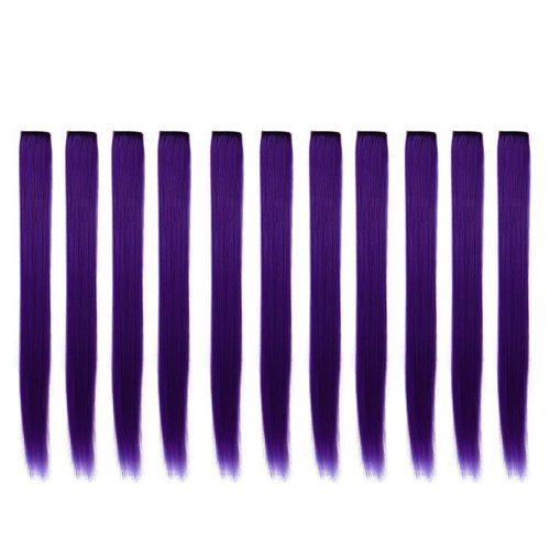 Beaute Galleria Bundle 11 Pieces Single Color 21 Inches Straight Party Highlights Clip In Synthet...
