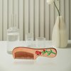 Rose Flower Wooden Comb Handmade Comb, Enamel Crystal Metal Rose Decorate Wood Comb for Wavy hair,Thick hair, Thin hair, Straight hair Tangle Combs for Men Women