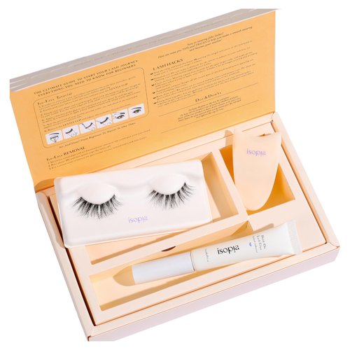 ISOPIA Natural Lashes, Ultra Soft Clear Band Lashes Wispy, Reusable Strip Lashes, False Eyelashes 1s Wearing Starter Friendly Kit (TOUCH)